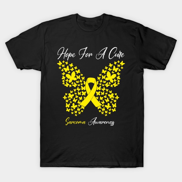 Hope For A Cure  Butterfly Gift 3 Sarcoma T-Shirt by HomerNewbergereq